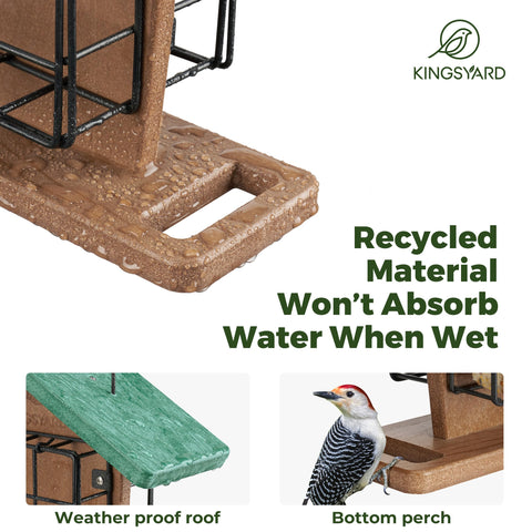 Kingsyard bird feeder with hanging design for garden decor and practical bird watching.