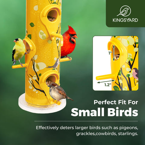 Kingsyard bird feeder lid easy to lift for refilling, quick clean