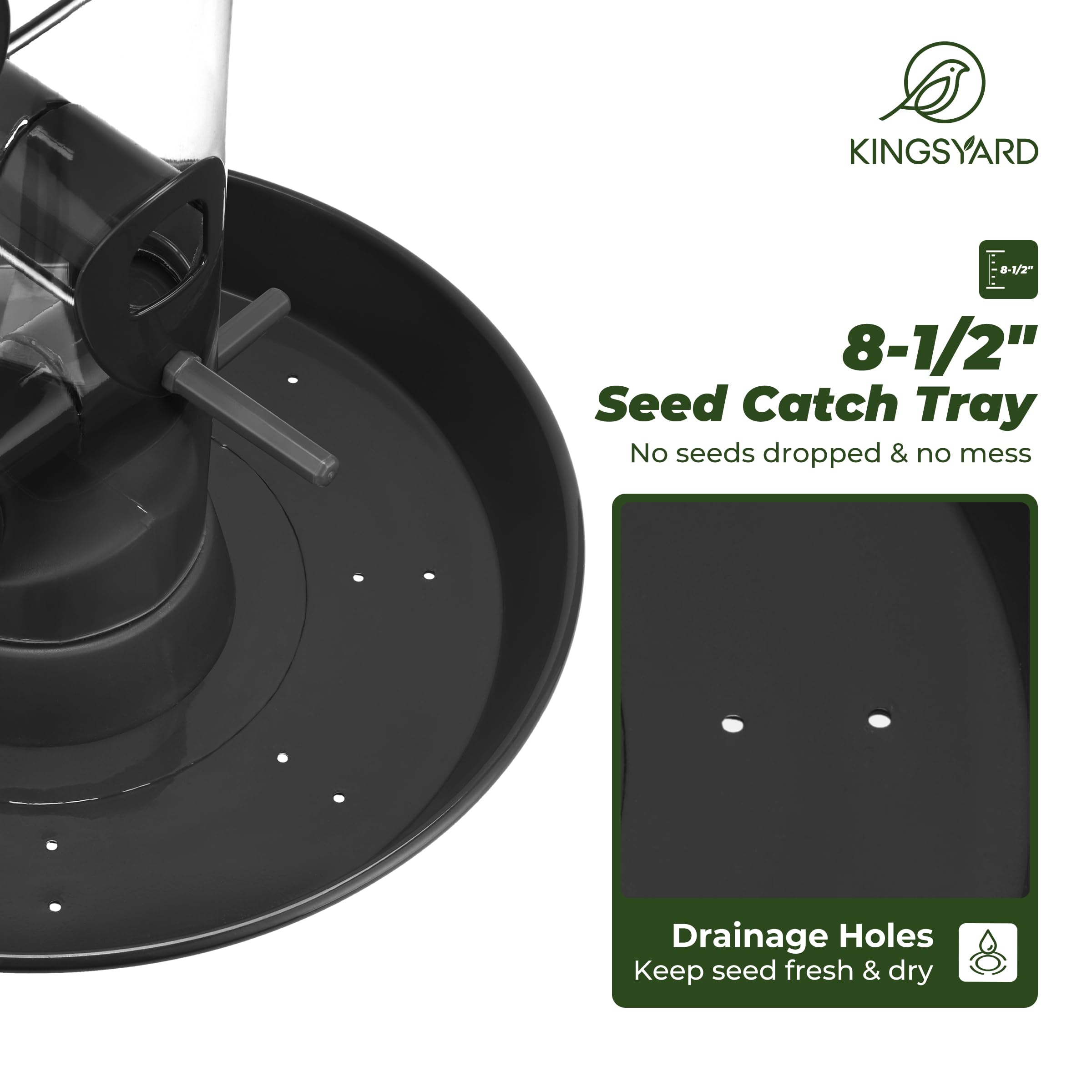 Kingsyard weather-resistant powder-coated finish ensures durable outdoor use.