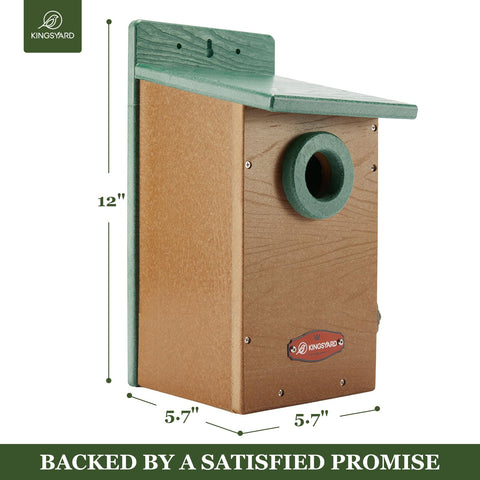 Kingsyard bird house with predator guard protecting nest entrance