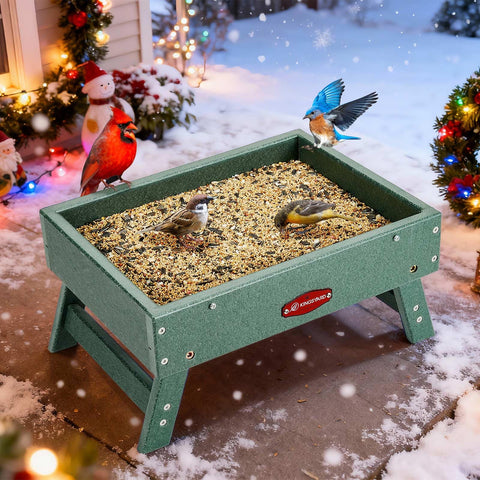 Kingsyard bird-squirrel friendly feeder accommodates both wildlife and birds.