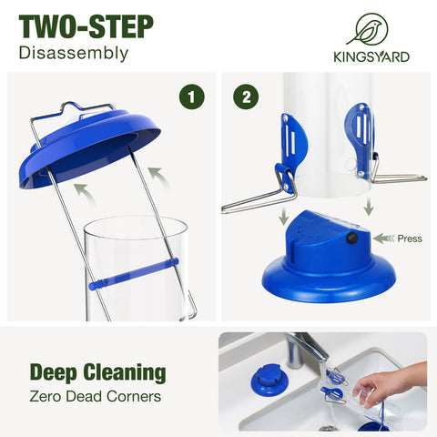 Kingsyard Bluebird Feeder top refill lid for quick refills.