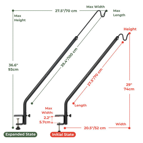 Kingsyard clamp-mounted hook fits railings up to 2.2 inches