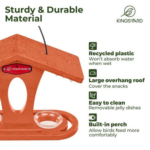 Kingsyard removable clear glass dishes simplify cleaning and filling.