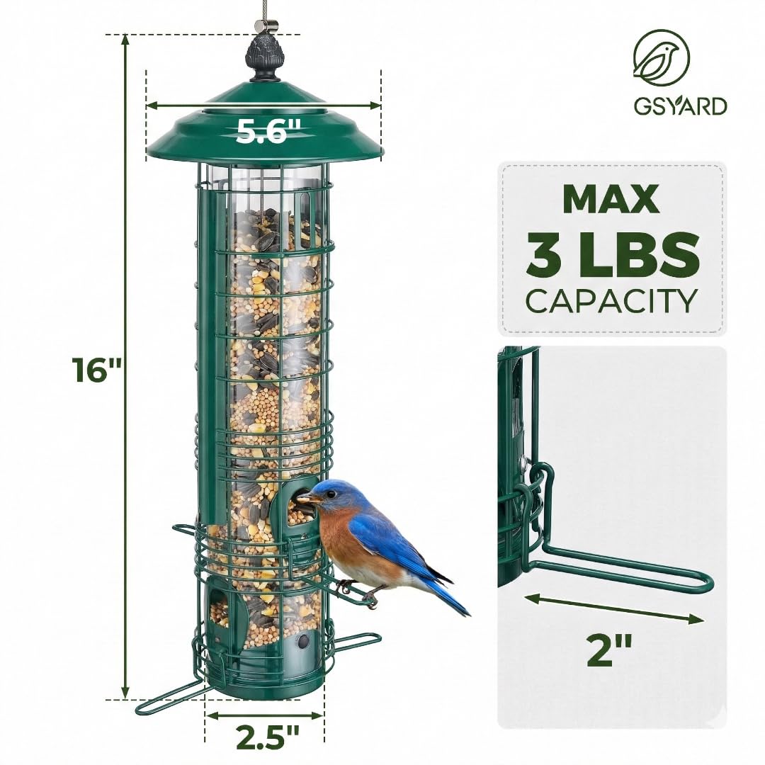 Kingsyard clear tube lets you see seed levels at a glance.