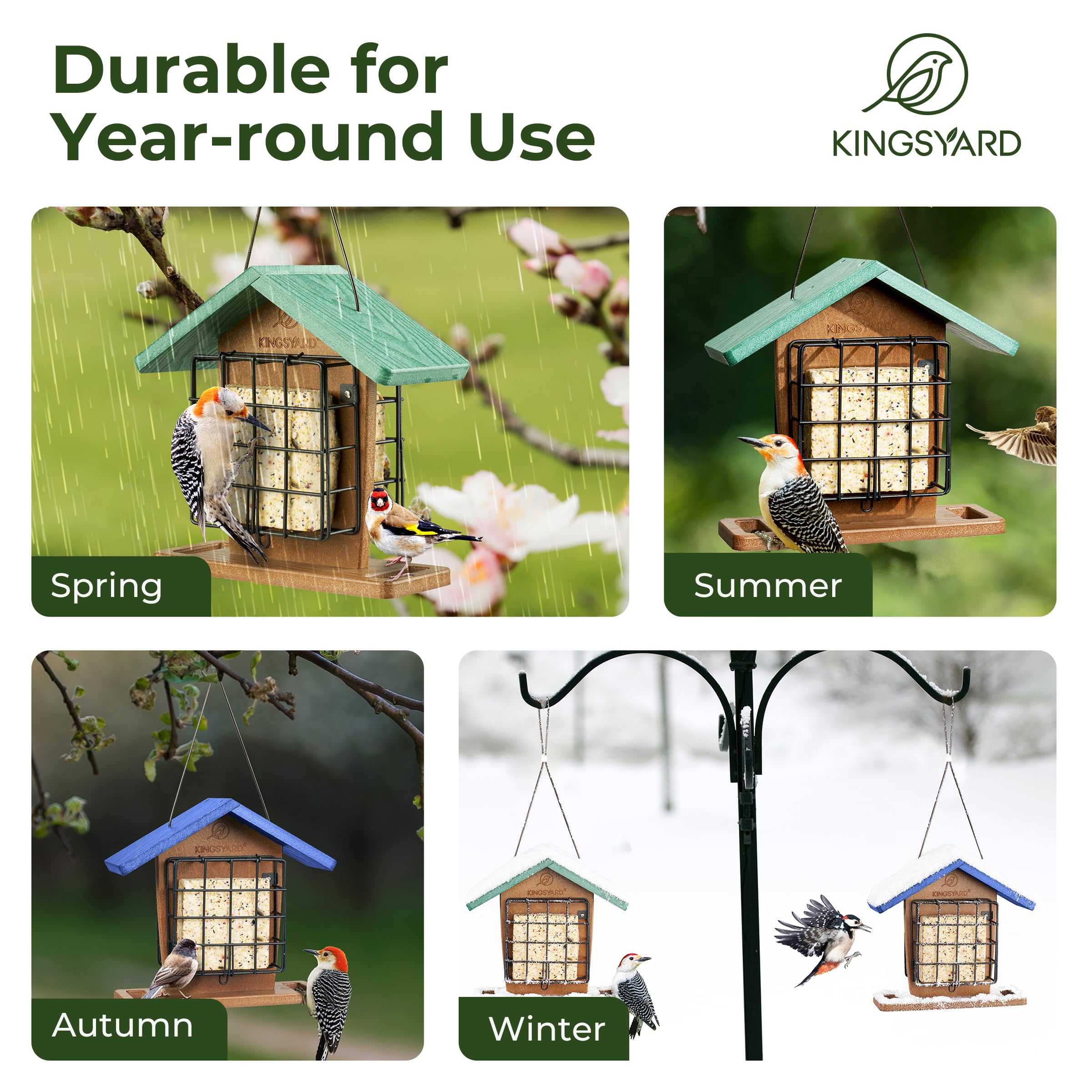 Kingsyard compact feeder design fits tight spaces and creates a focal point in any yard.