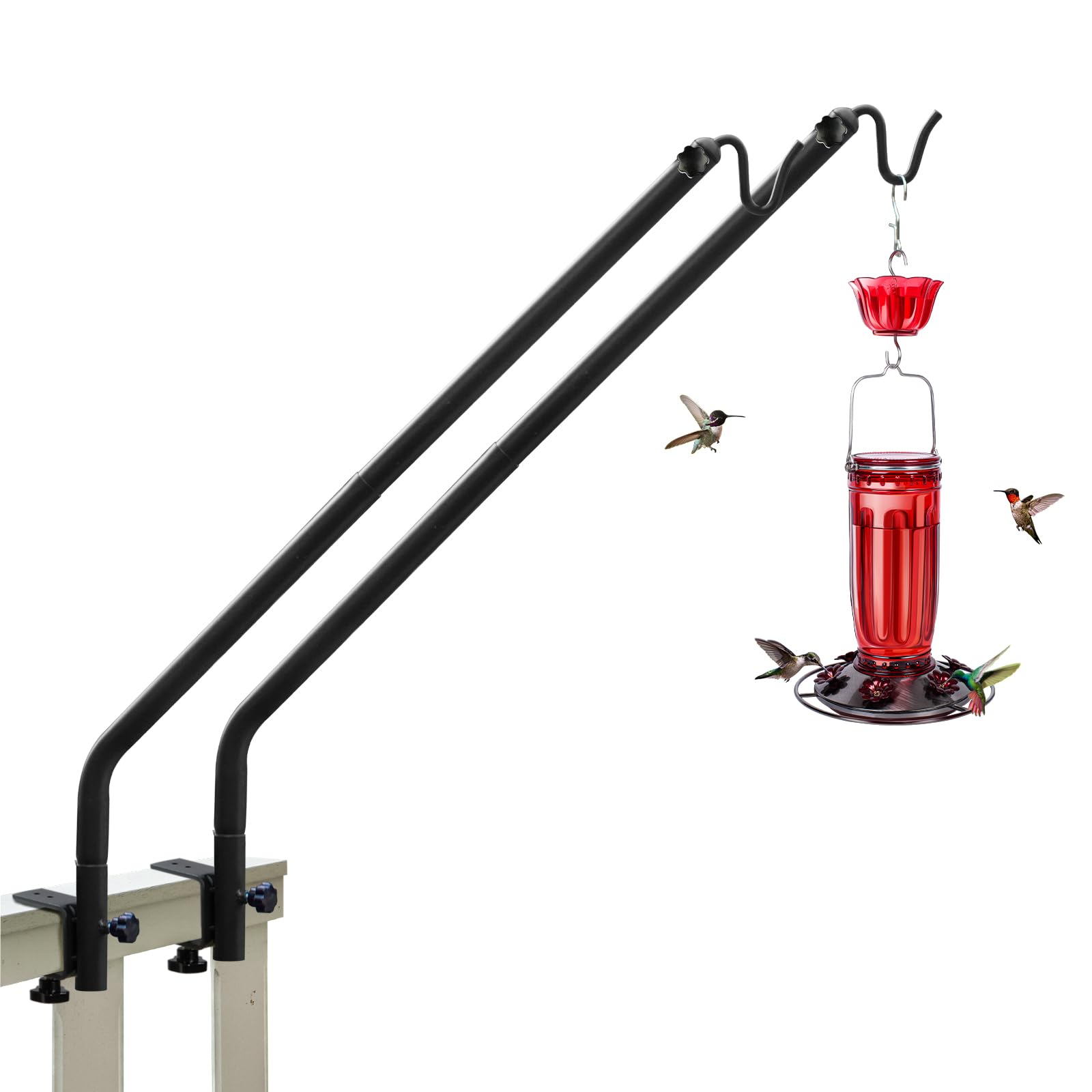 Kingsyard deck hook adjustable length for hanging feeders