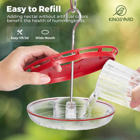 Kingsyard easy-clean design with flat dish for quick refills.
