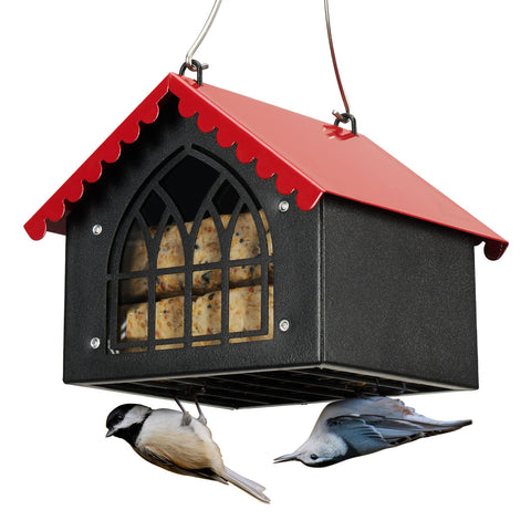 Kingsyard double upside-down suet feeder for outdoor hanging attracting woodpeckers