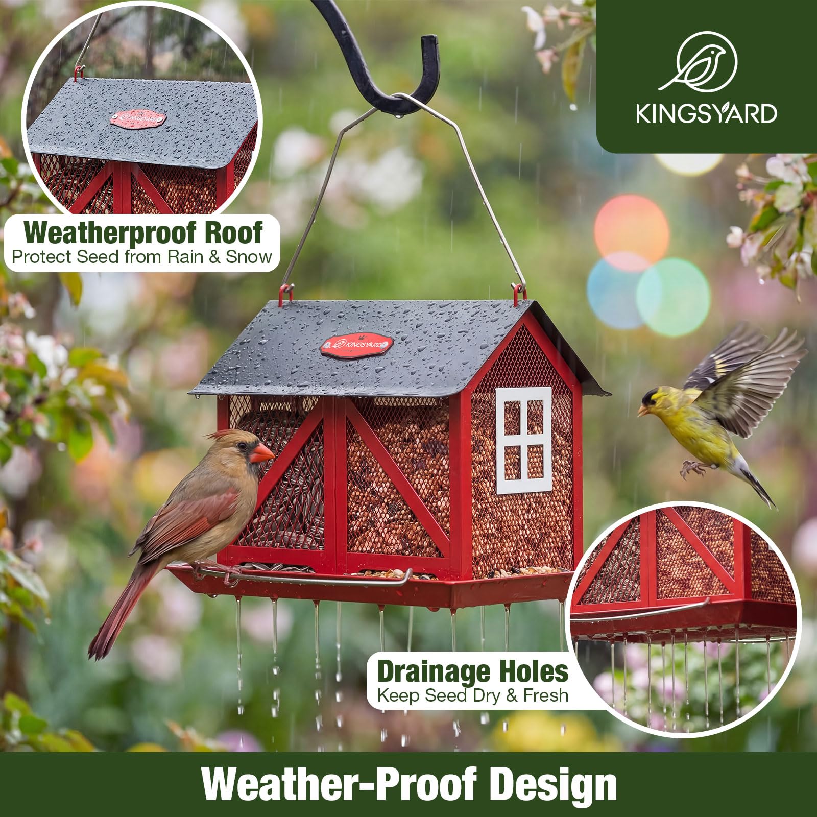 Kingsyard durable metal anti-rust finish withstands weather