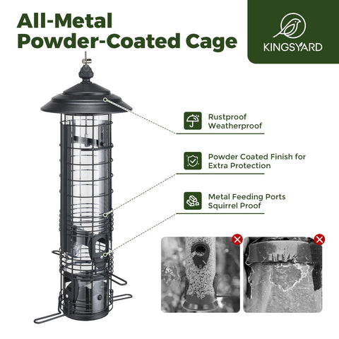 Kingsyard durable metal construction resists weather and gnawing