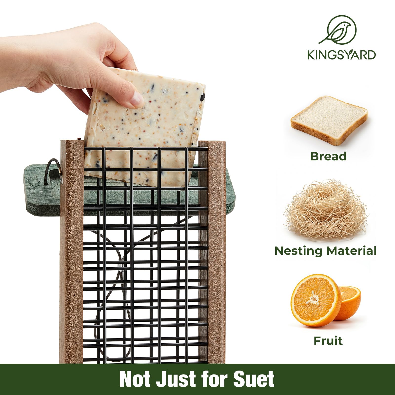 Kingsyard durable plastic and mesh construction resists rain for year-round use.