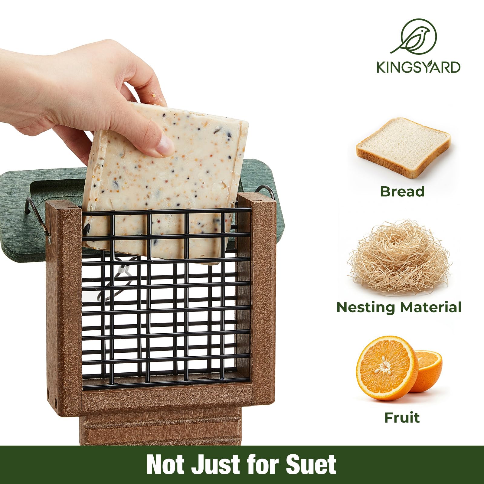 Kingsyard durable-recycled-plastic body resists water and wear outdoors.