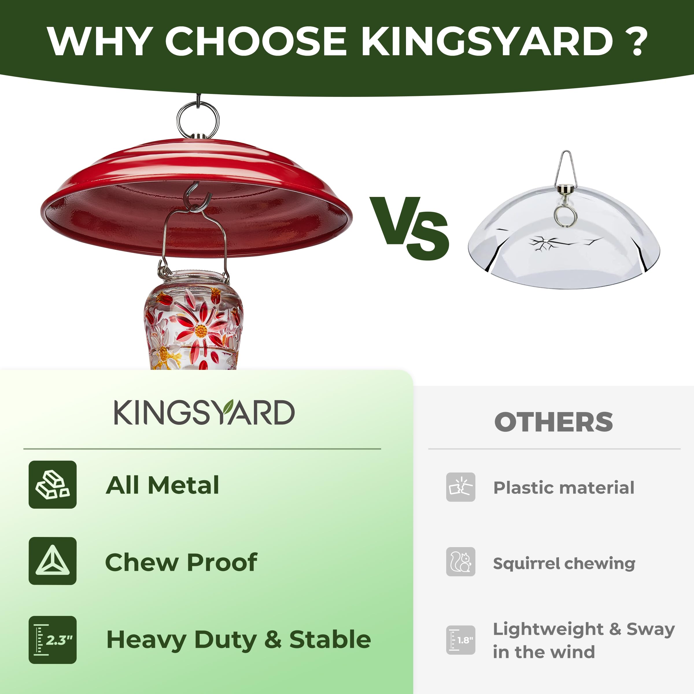 Kingsyard easy-hang design allows quick setup with no tools.