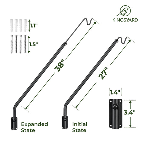 Kingsyard easy-install deck hook designed for quick, stable wall or railing mounting.