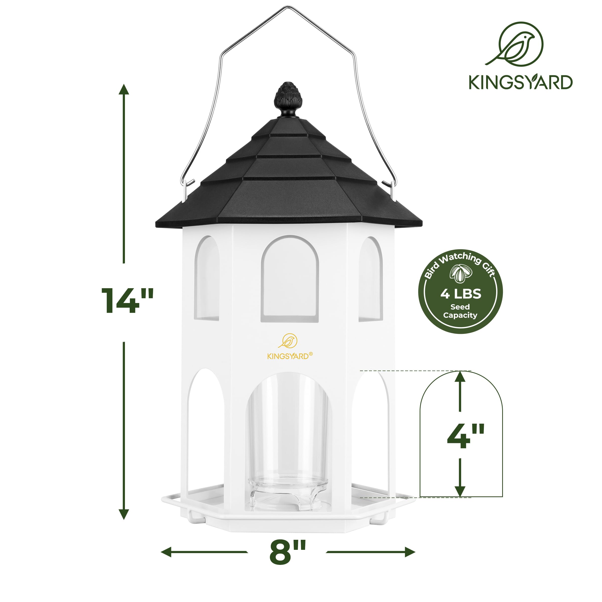 Kingsyard easy-refill top lid enables quick replenishment without tools.