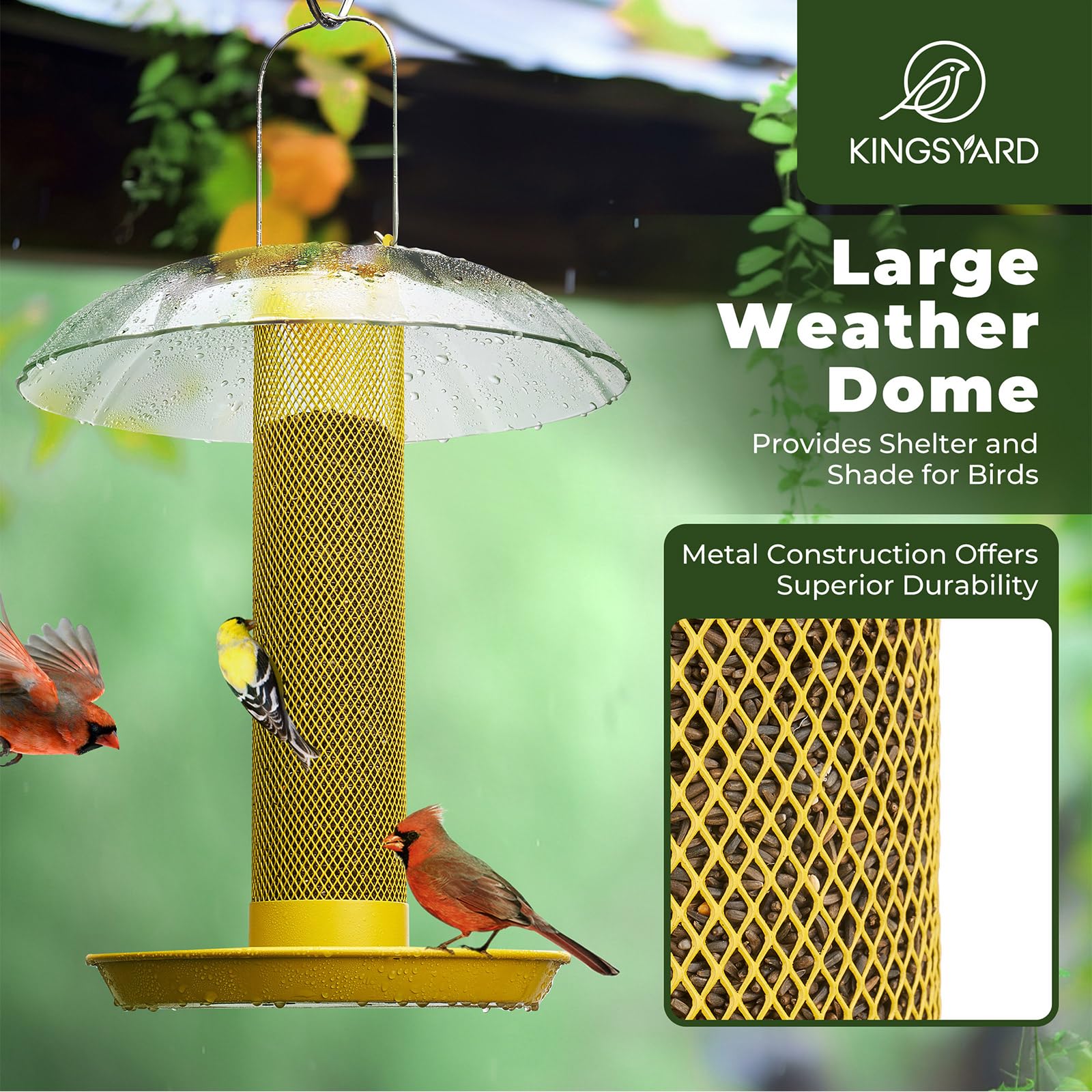 Kingsyard Finch Bird Feeder makes a thoughtful gift for bird lovers.