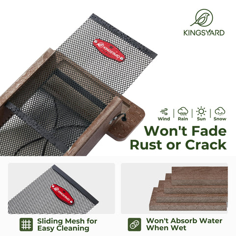Kingsyard Finch Feeder made from recycled materials for durability