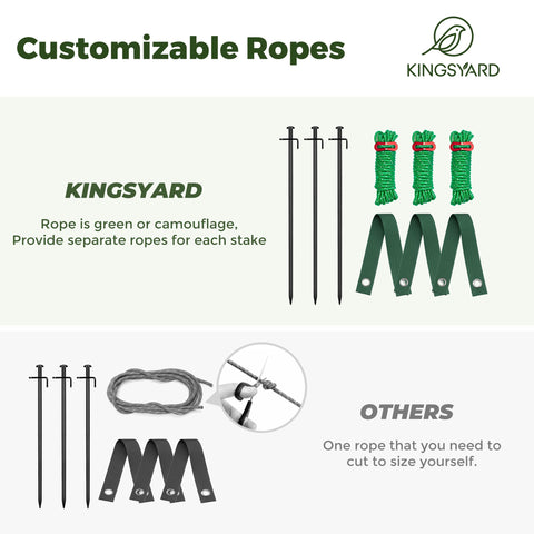 Kingsyard flat nylon stump-straightening straps protect bark during straightening.