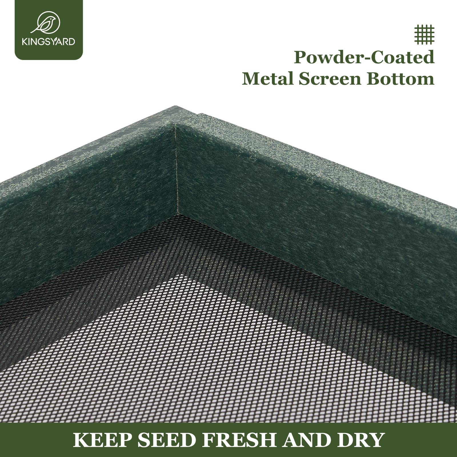 Kingsyard four-chain suspension keeps the feeder stable during bird visits