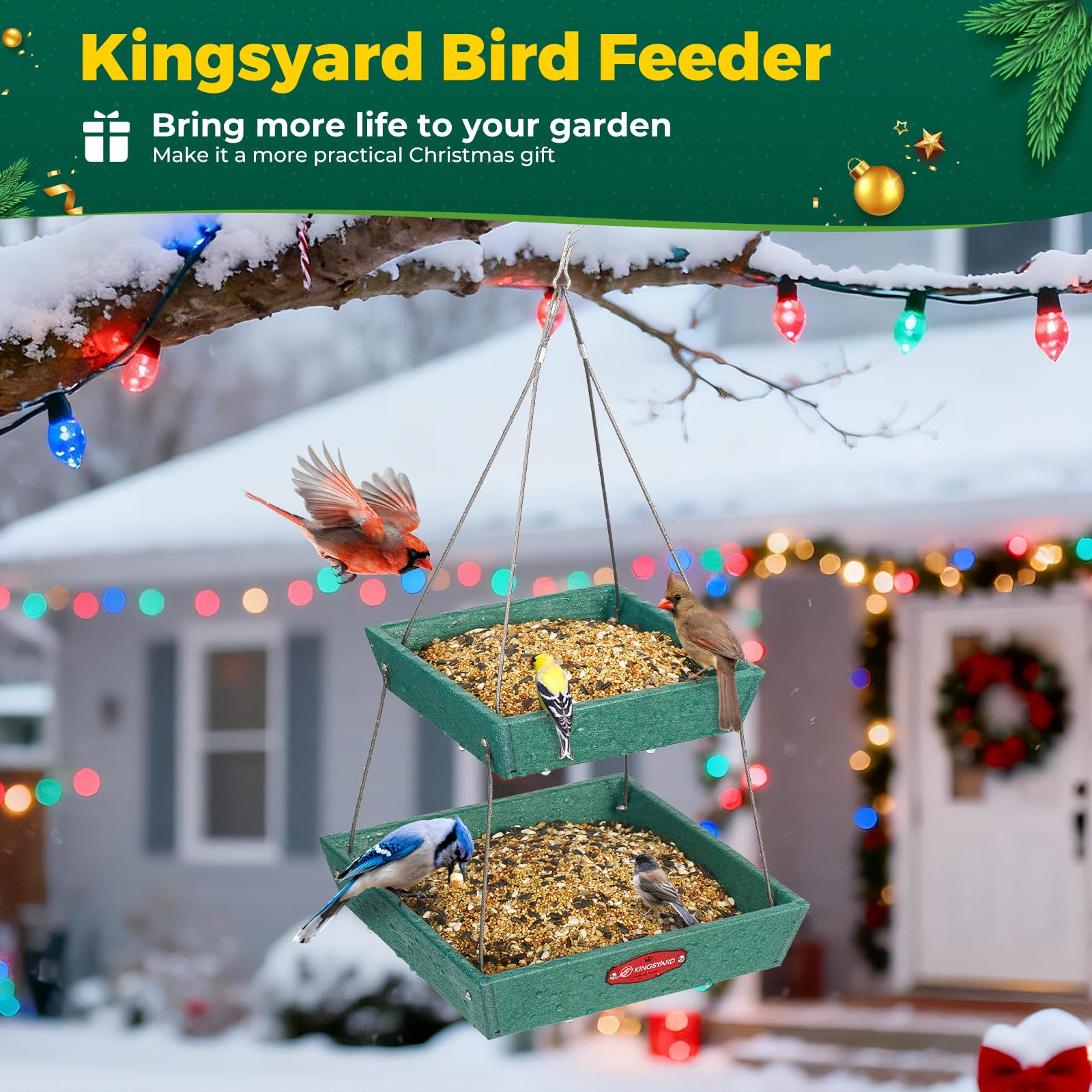 Kingsyard garden decor your balcony becomes lively with visiting birds.