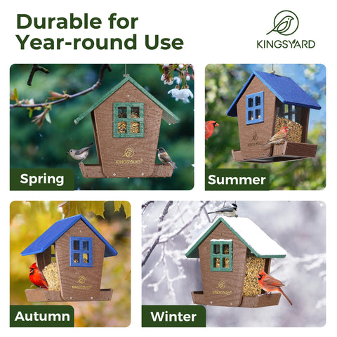 Kingsyard garden-decor hanging feeder adds charm to outdoor spaces.
