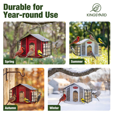 Kingsyard stylish bird feeder design enhances garden decor and birdwatching.