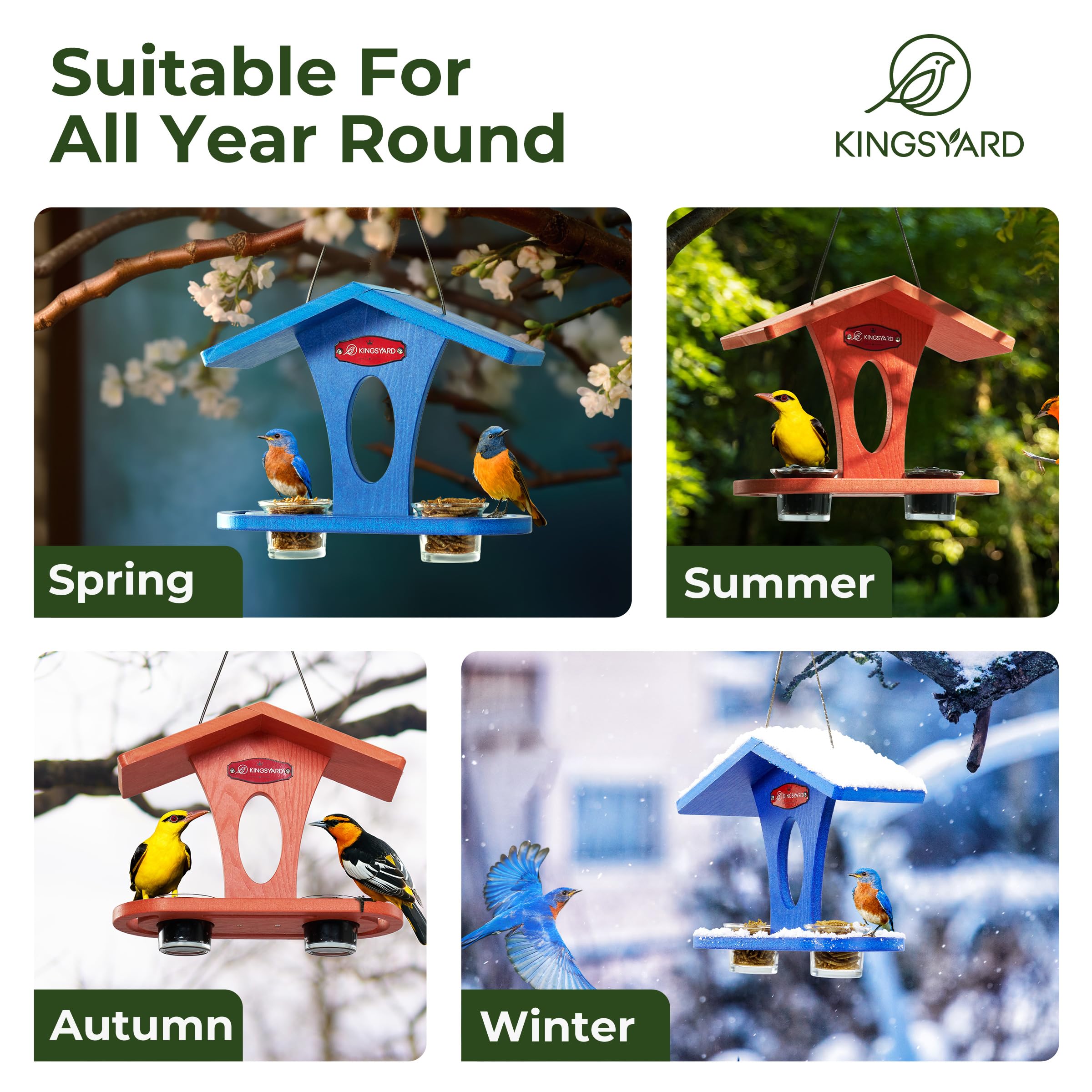 Kingsyard bluebird feeder makes a thoughtful gift for bird lovers.