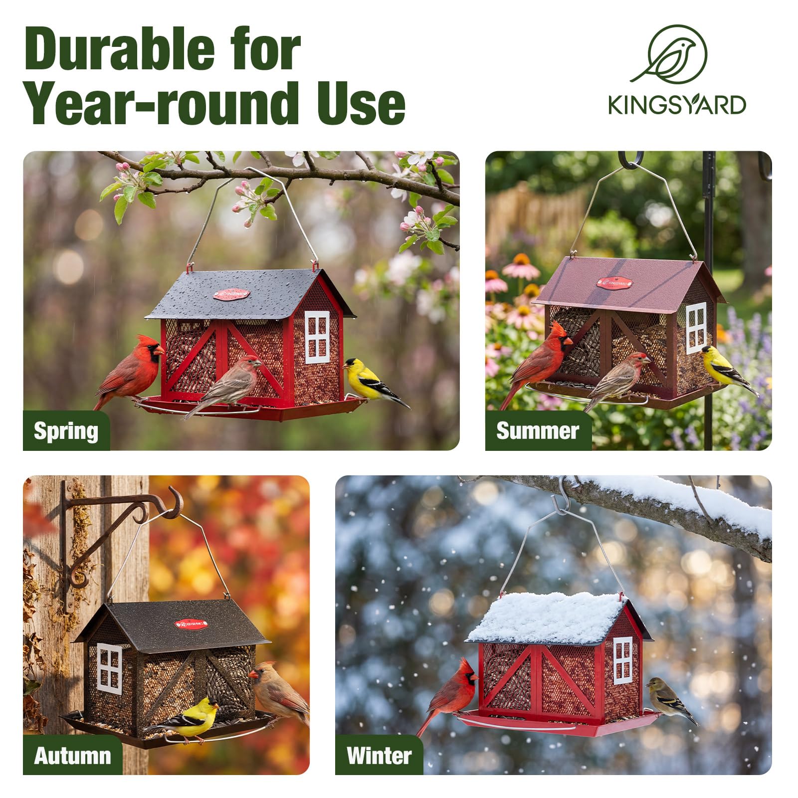 Kingsyard gift-worthy bird feeder for gardens and outdoor spaces.