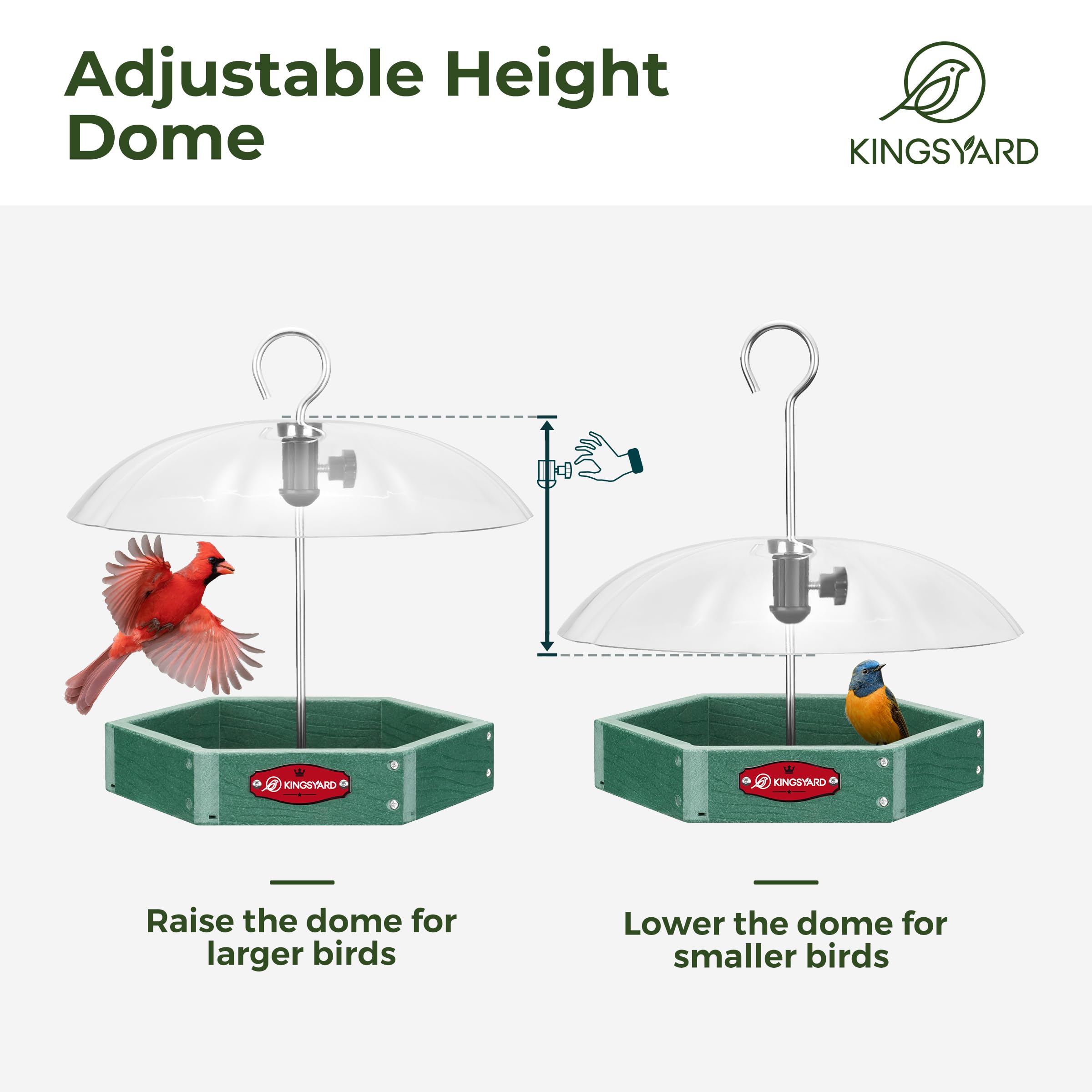 Kingsyard gift-ready bird feeder suitable for patios and decks.