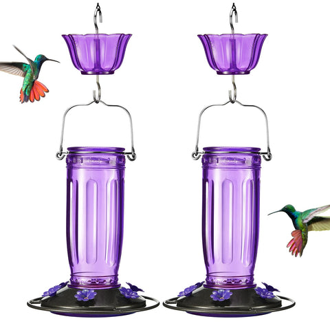 Kingsyard glass hummingbird feeder with 6 ports attracts multiple birds