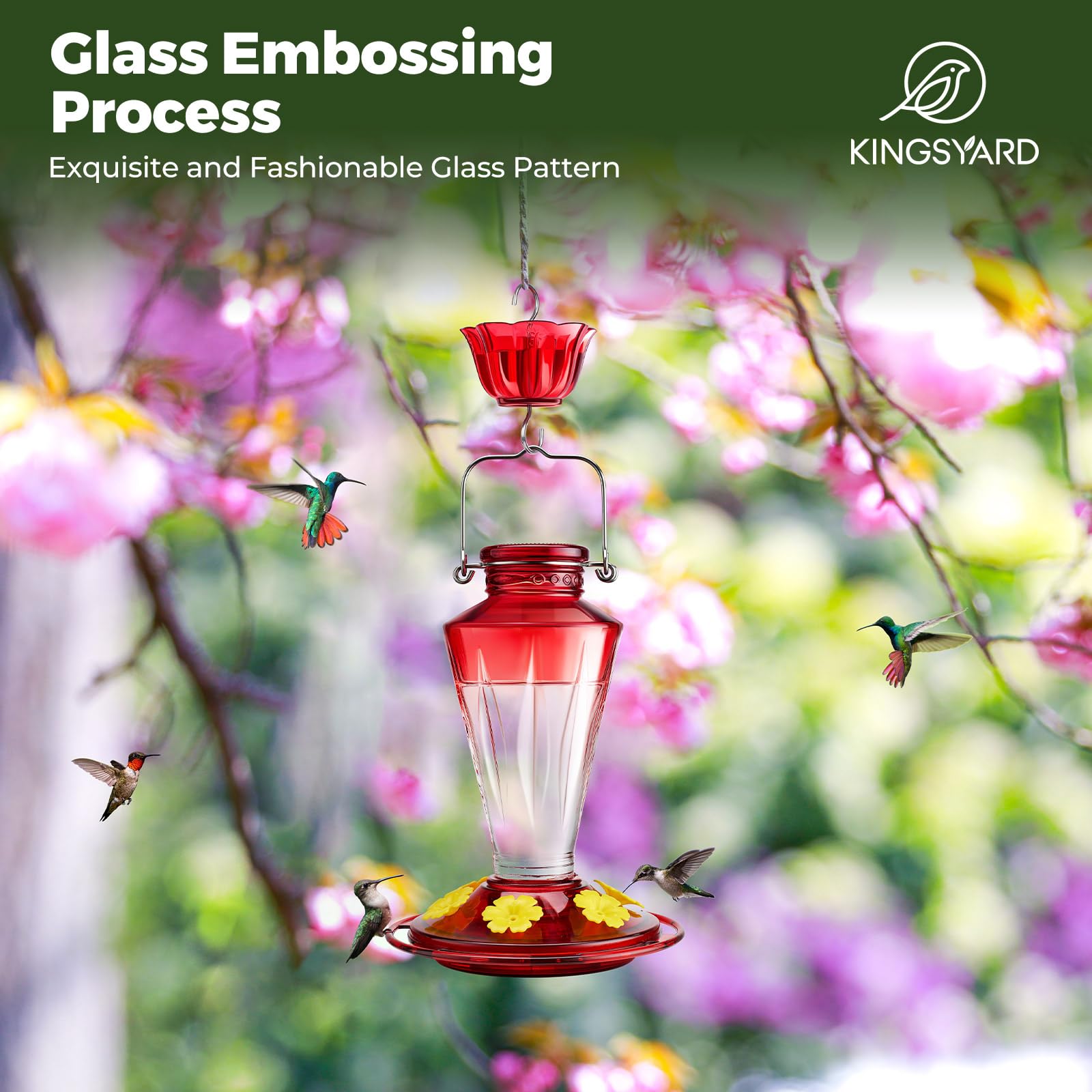 Kingsyard hummingbird feeder ant moat deters nectar thieves