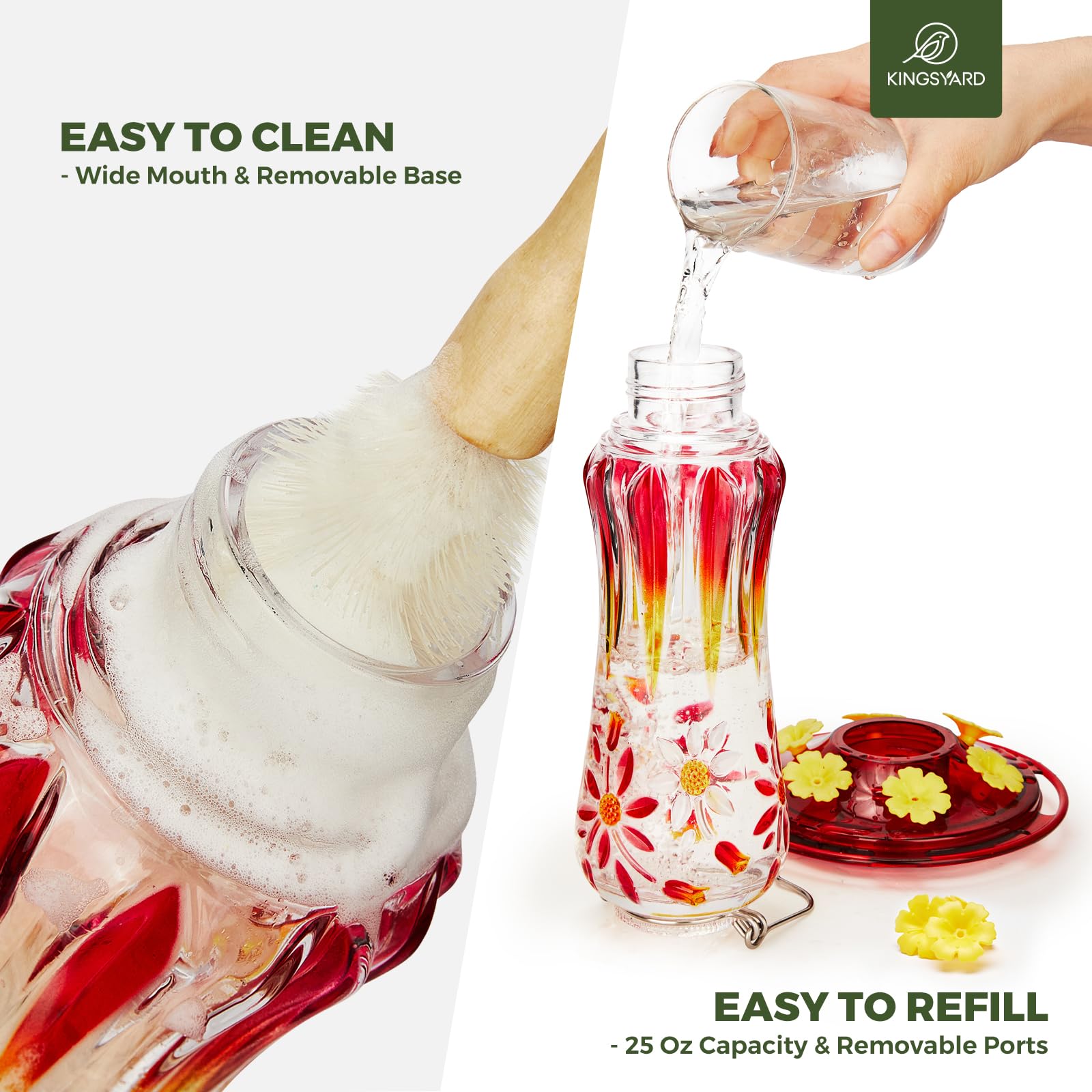 Kingsyard leak-proof base ensures drip-free outdoor feeding