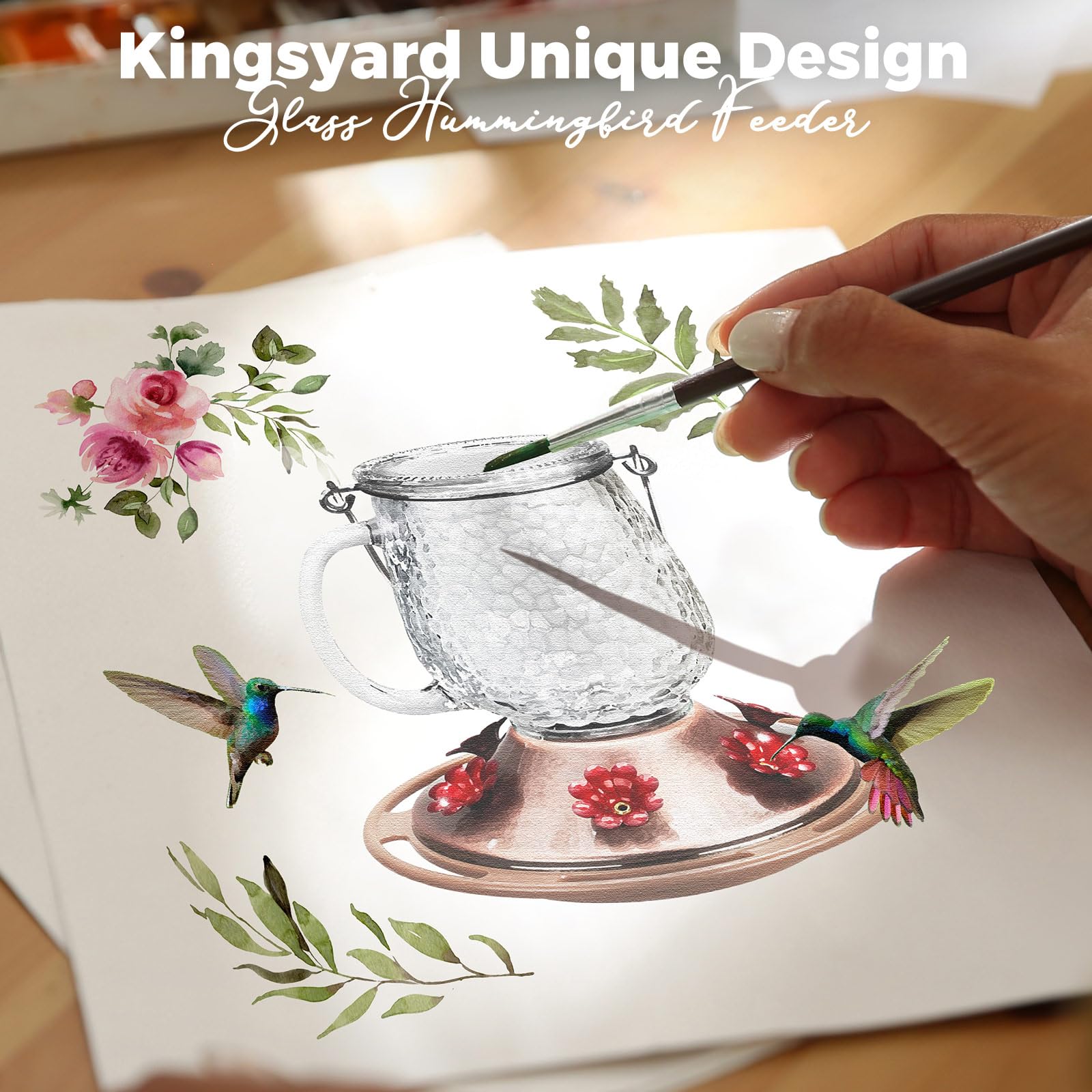 Perfect outdoor decoration for patios, trees, and gardens.
