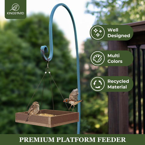 Kingsyard heavy-duty feeder—stable outdoor unit avoids tipping while birds feed.