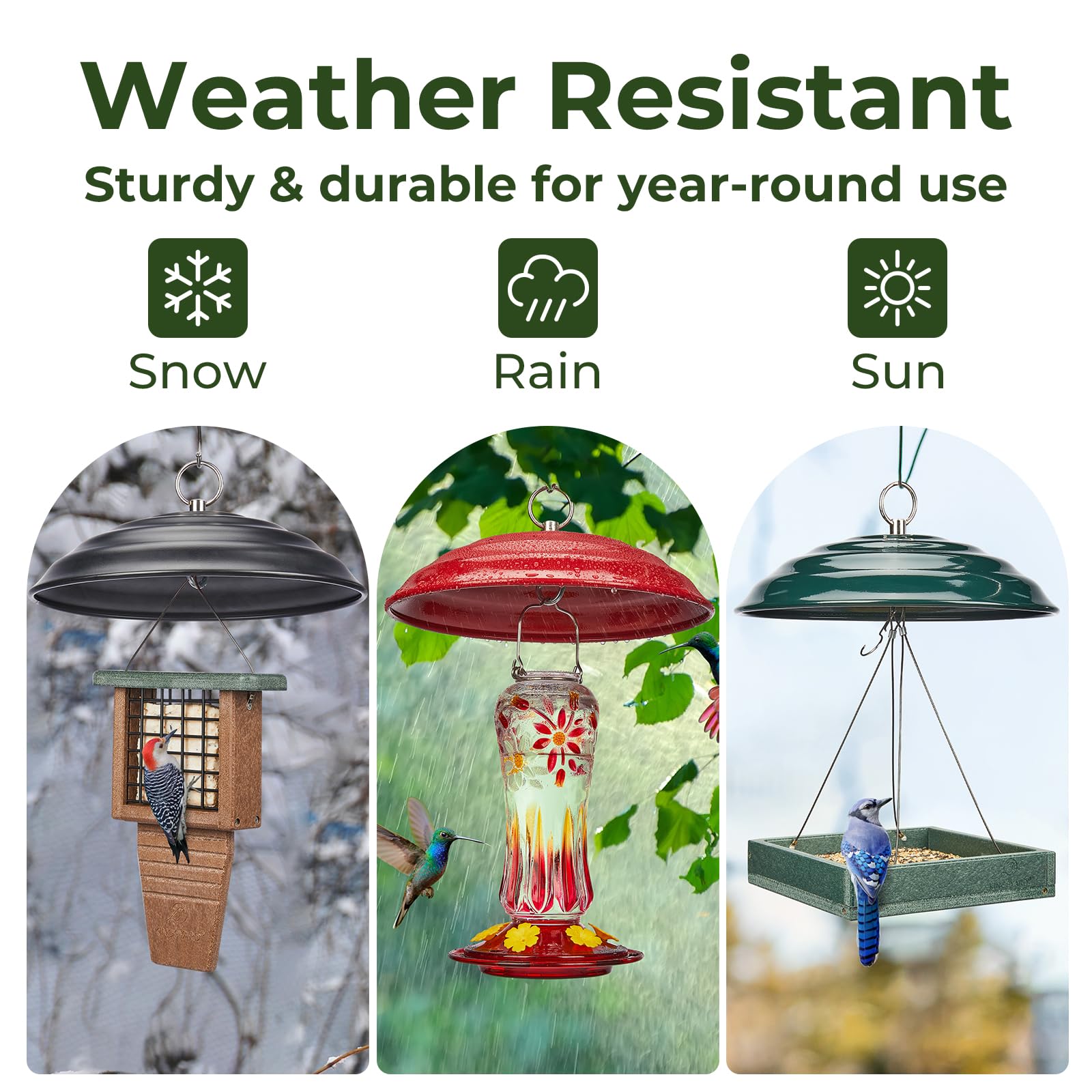 Kingsyard heavy-duty rain guard protects seed quality in wet weather.