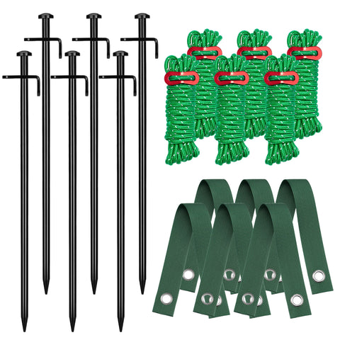 Kingsyard heavy-duty 12-inch steel stakes support young trees upright and steady