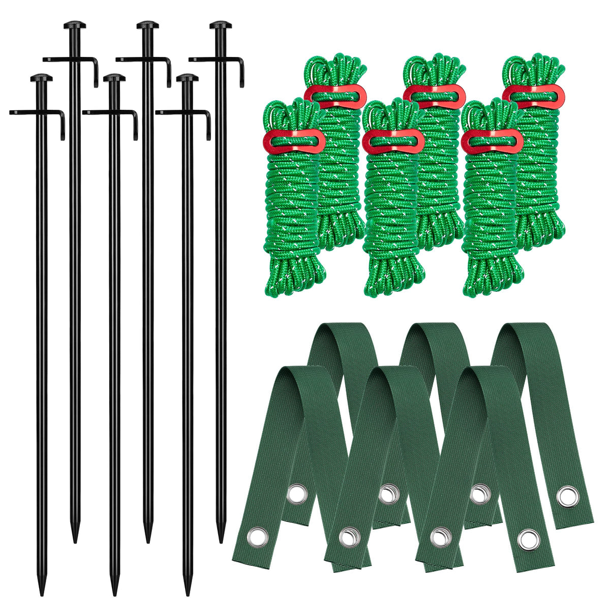 Kingsyard heavy-duty tree stake kit 16in stakes support young trees upright