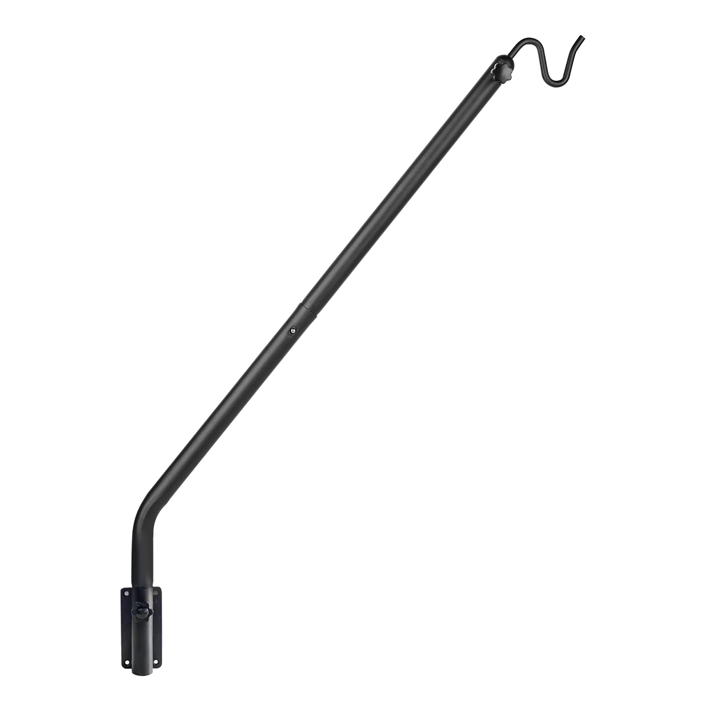 Kingsyard heavy-duty wall-mounted deck hook with 27-39 inch reach for versatile outdoor hanging.