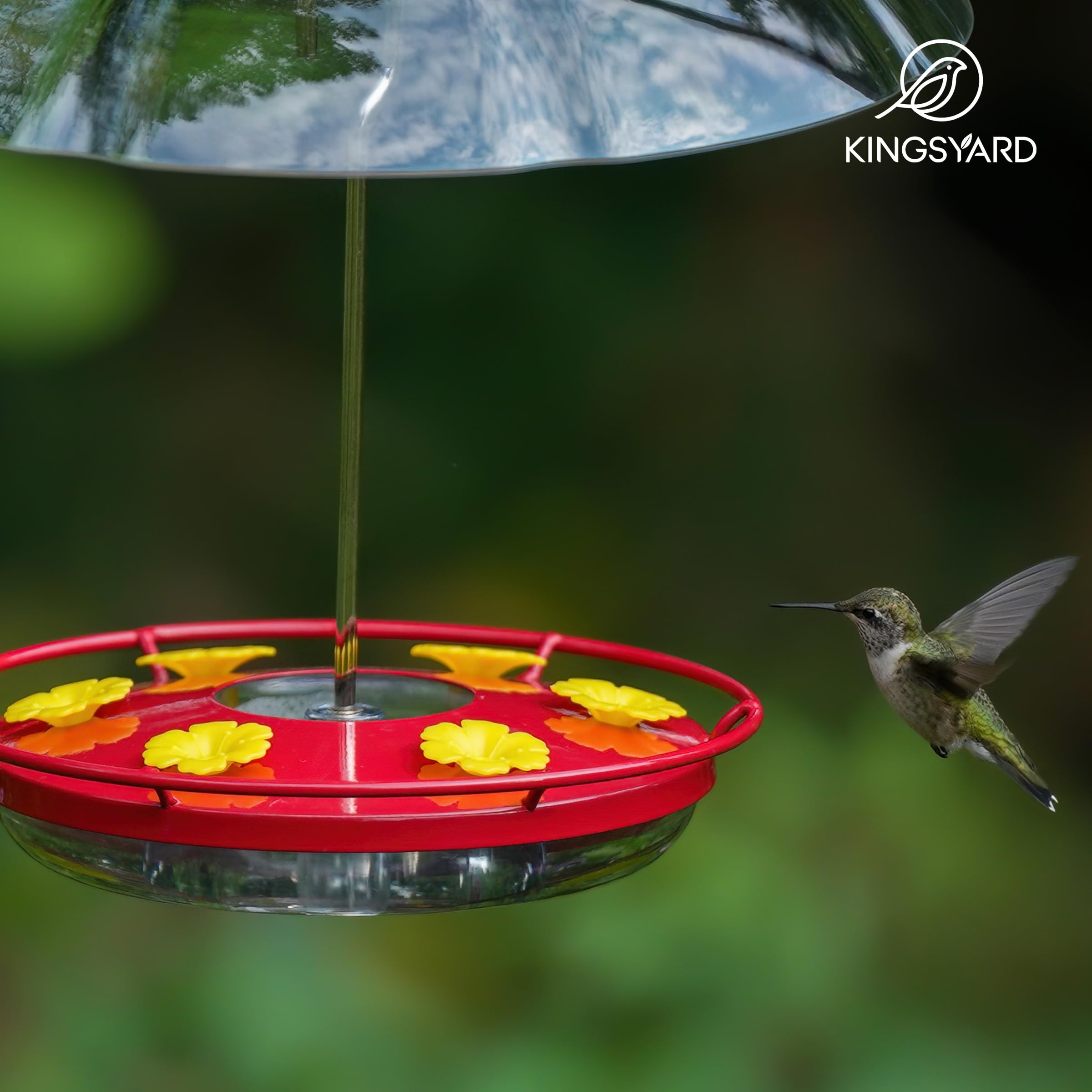 Kingsyard hummingbird feeder adds charming outdoor decor while attracting hummingbirds