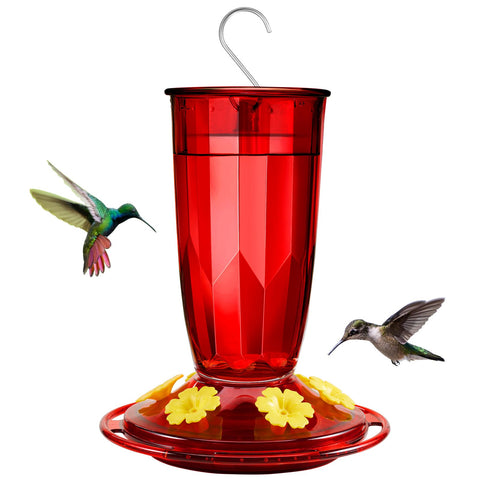 Kingsyard Hummingbird Feeder outdoors hanging with six ports attracts hummingbirds to your garden.