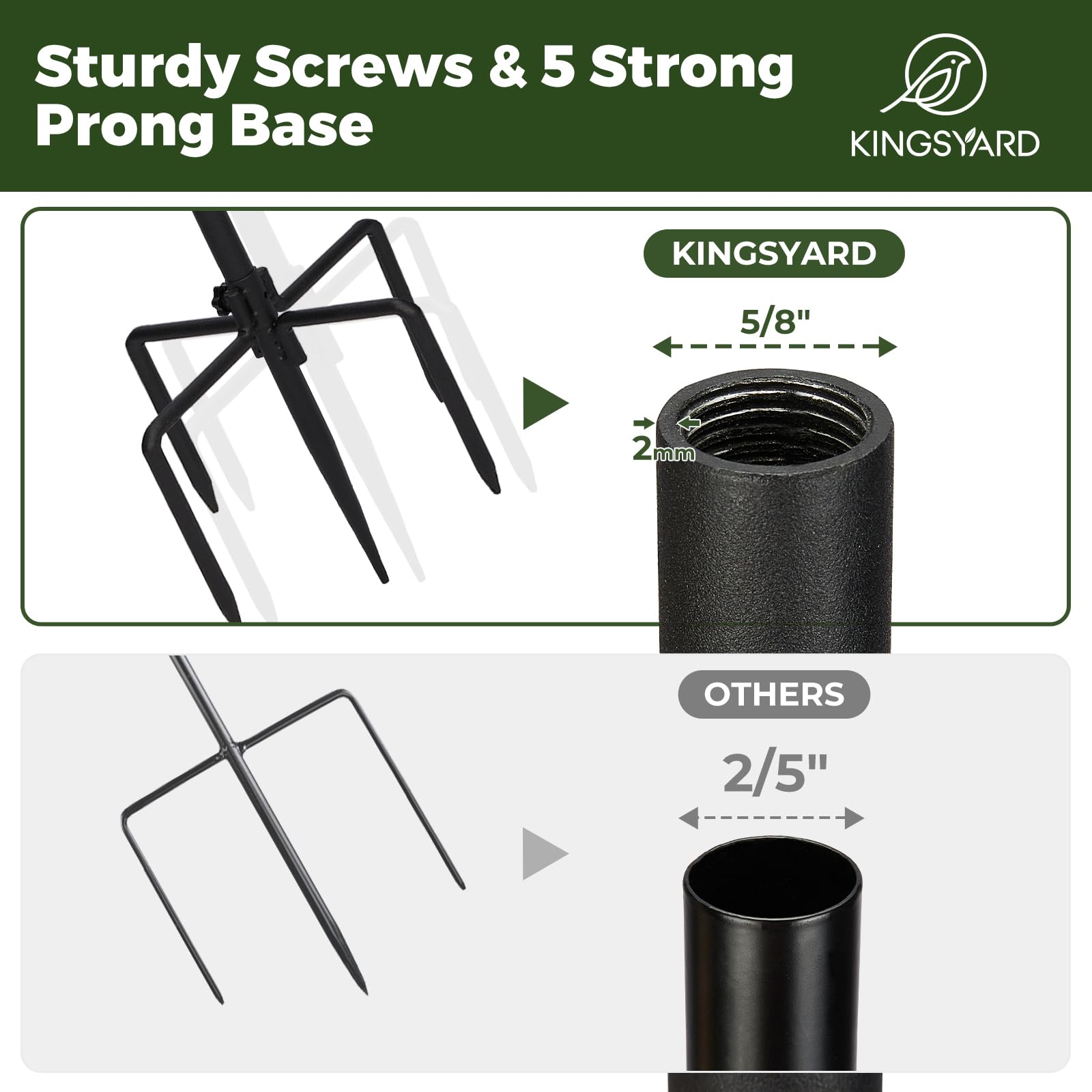Kingsyard hummingbird feeder stand for easy garden feeding stations