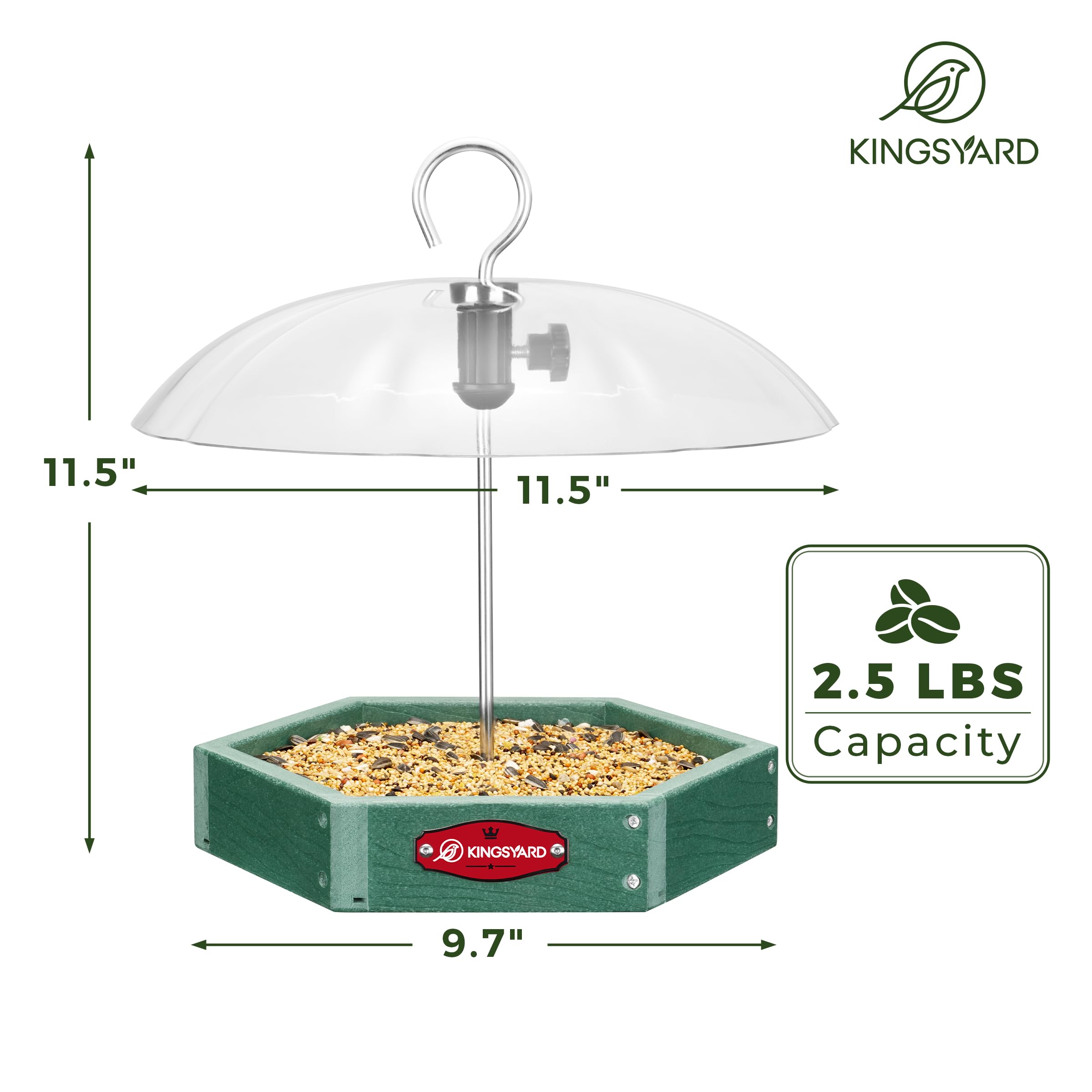 Kingsyard mesh seed-tray with drainage prevents soggy seeds after rain showers.