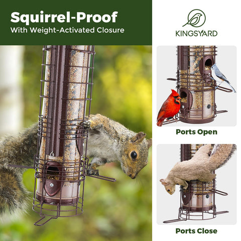 Kingsyard metal bird feeder copper finish built to endure outdoor weather