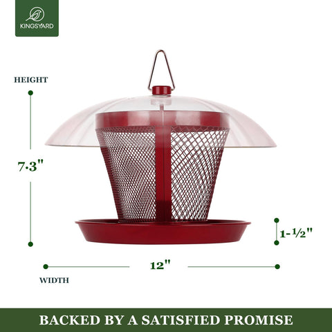 Sturdy metal chew-proof Kingsyard feeder resists squirrels and weather