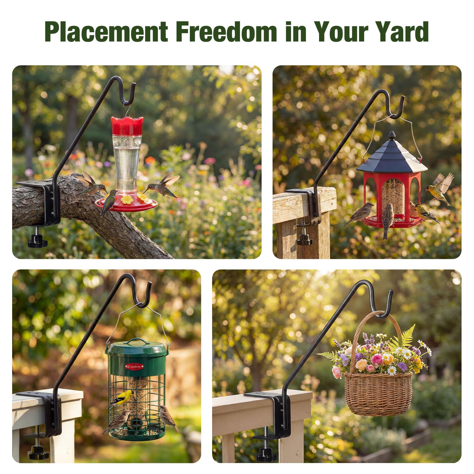 Kingsyard Middium deck hook with rust-resistant finish resists weather.