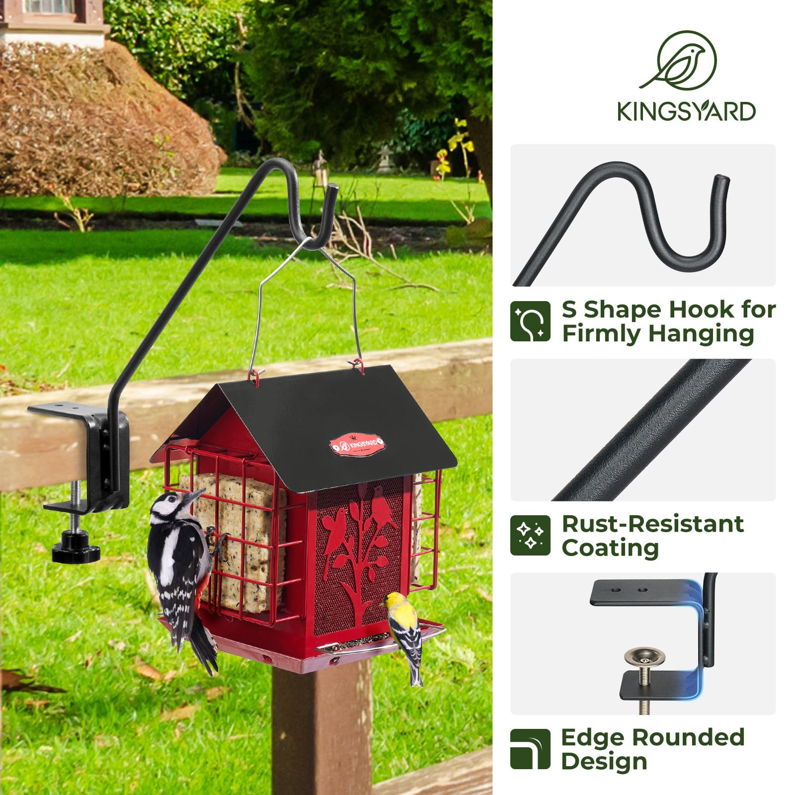 Kingsyard Middium deck hook weatherproof finish withstands sun and rain