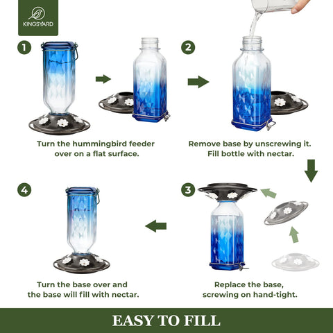 Kingsyard outdoor garden decor feeder adds color and life to your space.