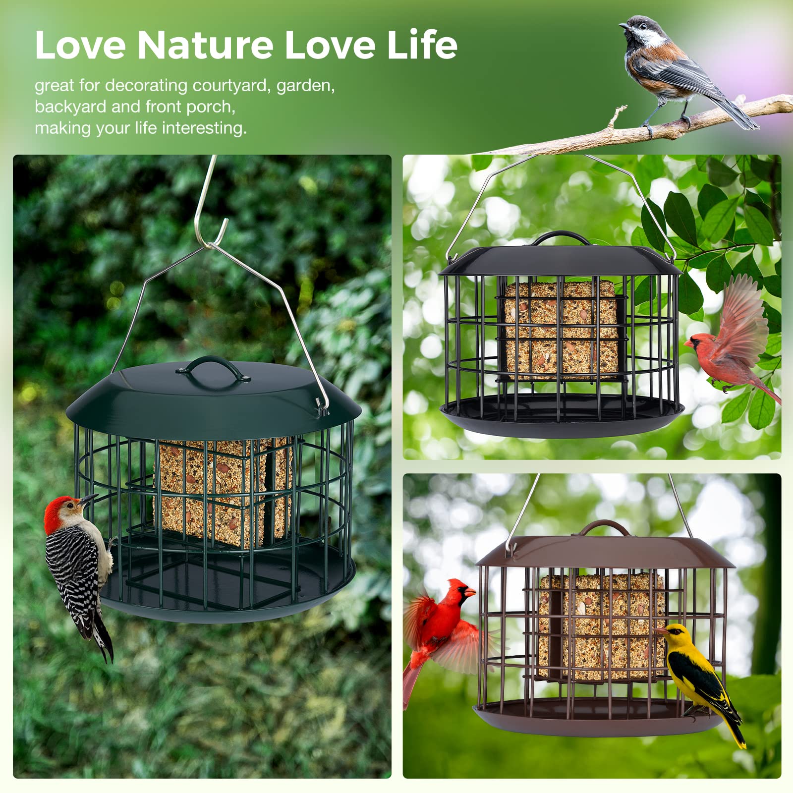 Kingsyard Outdoor Bird Feeder Gift ideal for garden enthusiasts