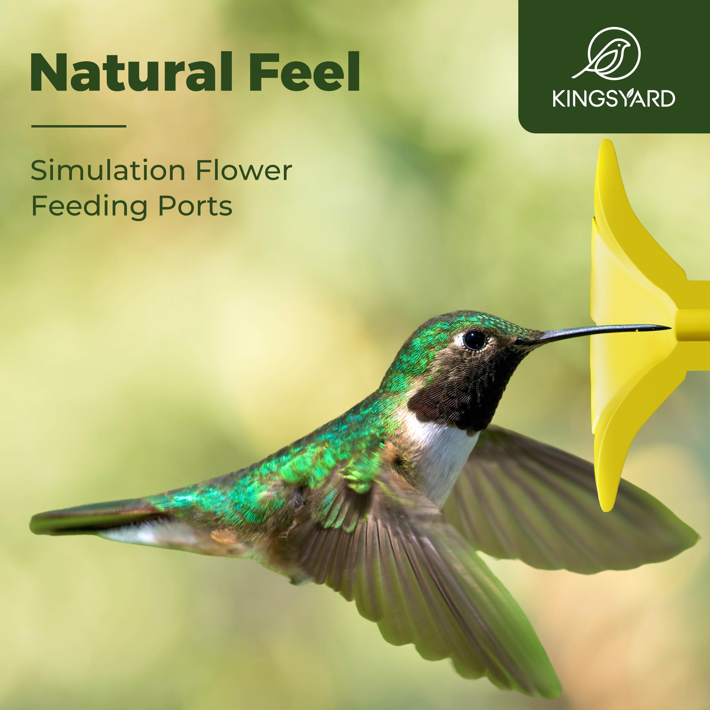 Kingsyard outdoor hanging feeder blends with garden decor while feeding birds.